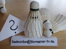 Badmintonball in Aktion